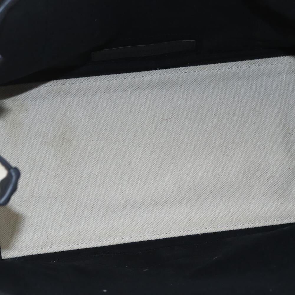BALENCIAGA Navy kabas M Hand Bag Canvas White Black Silver 339933 Auth BA9416 - Picture 11 of 16